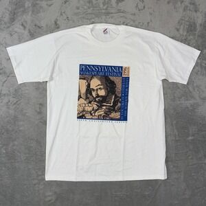 Men's Vintage 90's‎ Shakespeare Pennsylvania Festival T Shirt Sz XL Made USA NEW